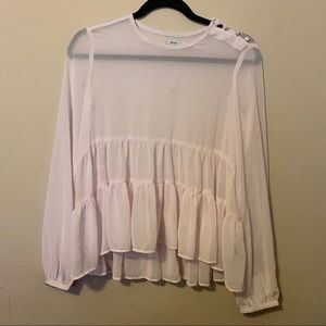 Kimchi Blue Sheer Blouse Size Small